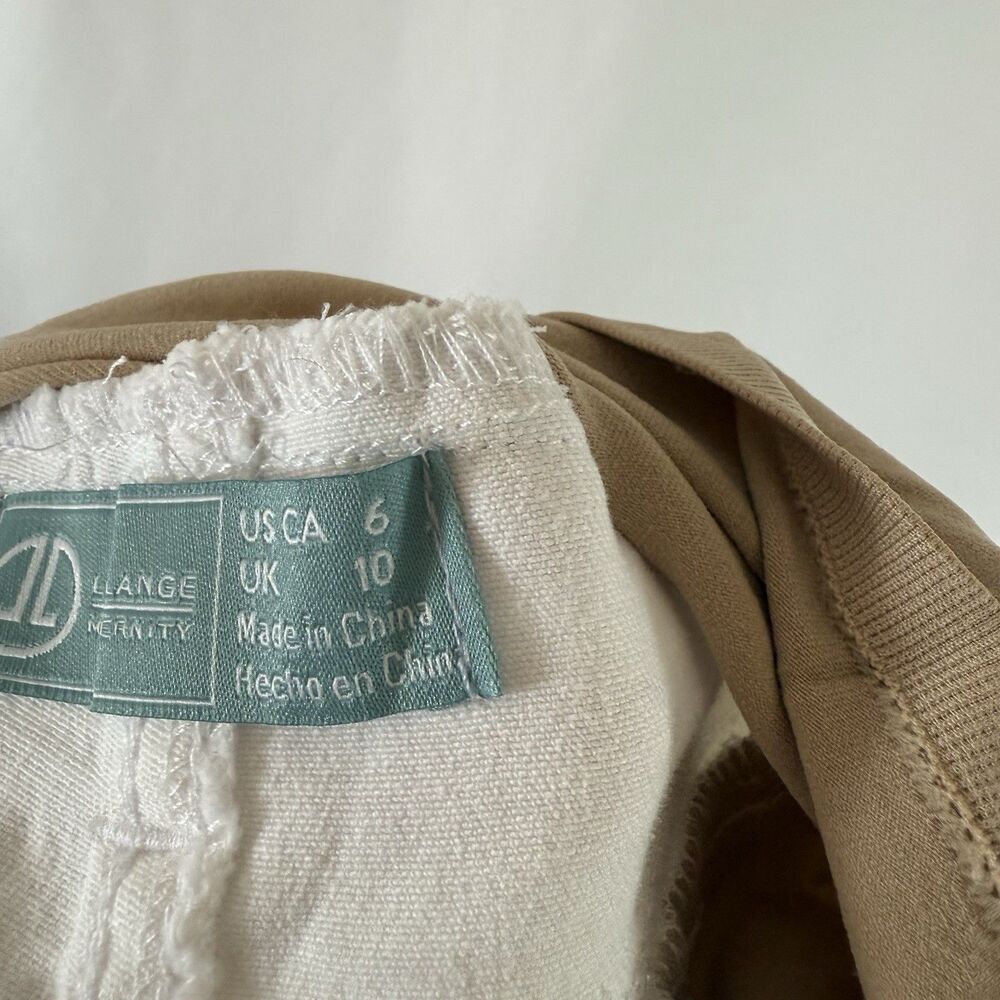 New Liz Lange Maternity Shorts Women's 6 White Pull On Cut Off 3.5" Inseam - Picture 8 of 10